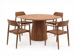 Kees Smit Bellagio Balba/Santa Severina ø130cm dining tuinset 5-delig stapelbaar aanbieding