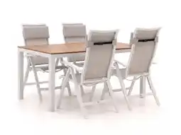Kees Smit Bellagio Lugo/Fidenza 160cm dining tuinset 5-delig verstelbaar aanbieding