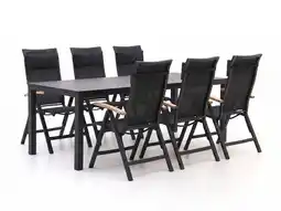 Kees Smit Bellagio Lugo/Menzano 220cm dining tuinset 7-delig verstelbaar aanbieding
