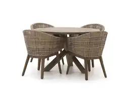 Kees Smit Intenso Venaco/ROUGH-Y ø120cm dining tuinset 5-delig aanbieding