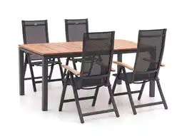 Kees Smit Hartman Troy/Linosa 180cm dining tuinset 5-delig verstelbaar aanbieding