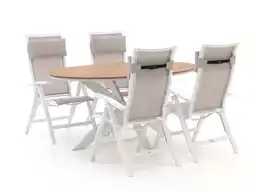 Kees Smit Bellagio Lugo/Fidenza ovaal 180cm dining tuinset 5-delig verstelbaar aanbieding