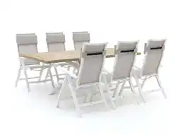 Kees Smit Bellagio Lugo/Montorio 220cm dining tuinset 7-delig verstelbaar aanbieding