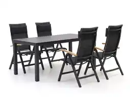 Kees Smit Bellagio Lugo/Menzano 160cm dining tuinset 5-delig verstelbaar aanbieding