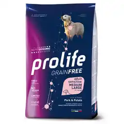 Zooplus 10kg Varkensvlees & Aardappelen Graanvrij Sensitive Prolife droogvoer voor honden aanbieding