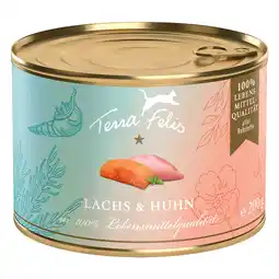 Zooplus 24 x 200 g Terra Felis zalm & kip kattenvoer nat aanbieding