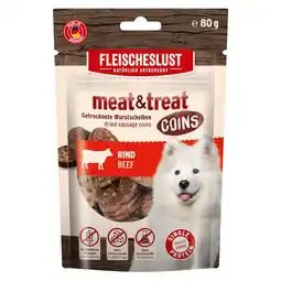 Zooplus 80g Fleischeslust Meat & Treat Coins Beef Hond aanbieding