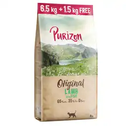 Zooplus 8kg Purizon Getreidefrei Adult Lamm mit Fisch Katzenfutter Trocken - 6,5kg + 1,5kg gratis! aanbieding