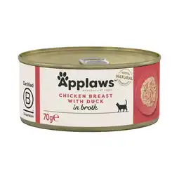 Zooplus 24x70g Kippenborst met Eend Applaws Kattenvoer aanbieding