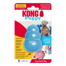 Zooplus KONG Puppy Maat S Blauw Rubberen Puppyspeelgoed aanbieding