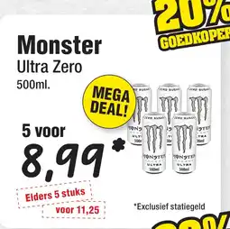 Budget Food Monster Ultra Zero aanbieding