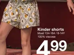 Zeeman Kinder shorts aanbieding