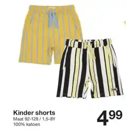 Zeeman Kinder shorts aanbieding
