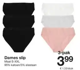 Zeeman Dames slip aanbieding