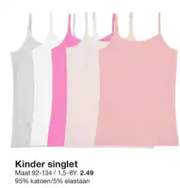 Zeeman Kinder singlet aanbieding