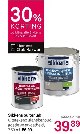 Karwei Sikkens buitenlak aanbieding