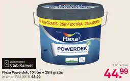 Karwei Flexa Powerdek, 10 liter + 25% gratis aanbieding