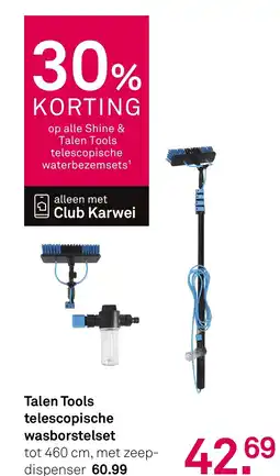 Karwei Talen Tools telescopische wasborstelset aanbieding