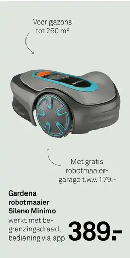 Karwei Gardena robotmaaier Sileno Minimo aanbieding