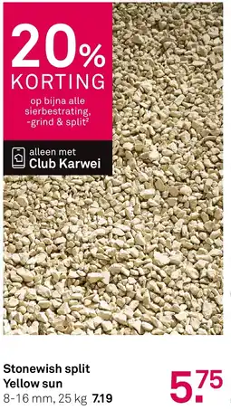 Karwei Stonewish split Yellow sun aanbieding