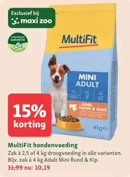 Maxi Zoo MultiFit hondenvoeding aanbieding