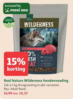 Maxi Zoo Real Nature Wilderness hondenvoeding aanbieding