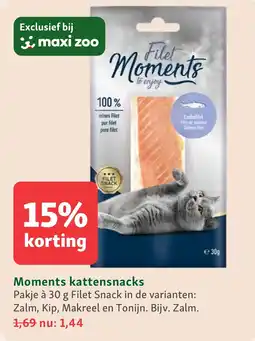 Maxi Zoo Moments kattensnacks aanbieding