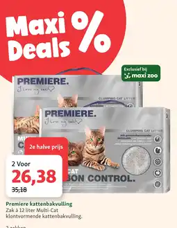 Maxi Zoo Premiere kattenbakvulling aanbieding
