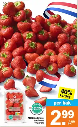 Albert Heijn AH Nederlandse aardbeien aanbieding