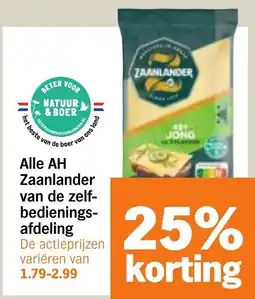 Albert Heijn Alle AH Zaanlander van de zelfbedienings afdeling aanbieding