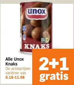 Albert Heijn Alle Unox Knaks aanbieding