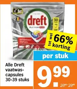 Albert Heijn Alle Dreft vaatwascapsules aanbieding