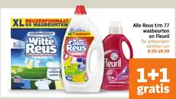 Albert Heijn Alle Reus t/m 77 wasbeurten en Fleuril aanbieding
