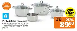 Albert Heijn Purity 4-delige pannenset aanbieding