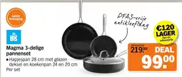Albert Heijn Magma 3-delige pannenset aanbieding