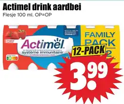 Dirk Actimel drink aardbei aanbieding