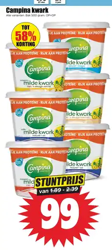Dirk Campina kwark aanbieding