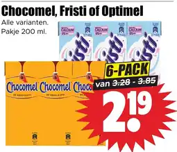 Dirk Chocomel, Fristi of Optimel aanbieding
