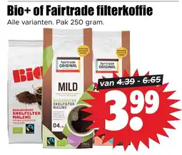 Dirk Bio+ of Fairtrade filterkoffie aanbieding