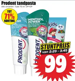 Dirk Prodent tandpasta aanbieding