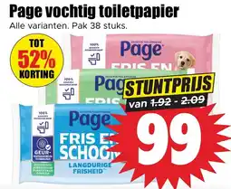 Dirk Page vochtig toiletpapier aanbieding