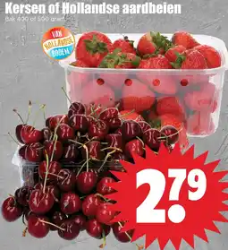 Dirk Kersen of Hollandse aardbeien aanbieding