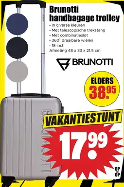 Dirk Brunotti handbagage trolley aanbieding