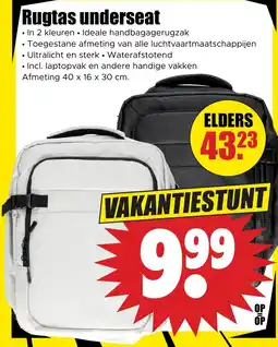 Dirk Rugtas underseat aanbieding