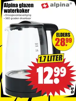 Dirk Alpina glazen waterkoker aanbieding