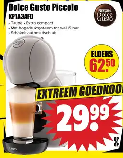 Dirk Dolce Gusto Piccolo KPlA3AFO aanbieding