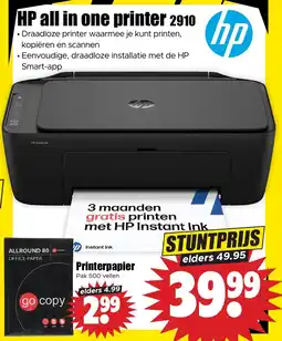 Dirk HP all in one printer 2910 aanbieding