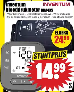 Dirk Inventum bloeddrukmeter BDA435 aanbieding