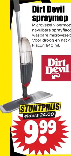Dirk Dirt Devil spraymop aanbieding