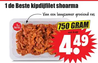 Dirk 1 de Beste kipdijfilet shoarma 750 gr aanbieding